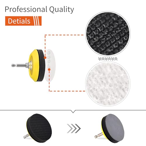 279 Pack 2/3 inch Versatile Sanding Discs Pad Kit for Drill Sanding Grinder Rotary Tools Attachment with 2Pcs 1/8"&1/4" Shank Backer Plate, Sanding Pads Includes 80-3000 Grit
