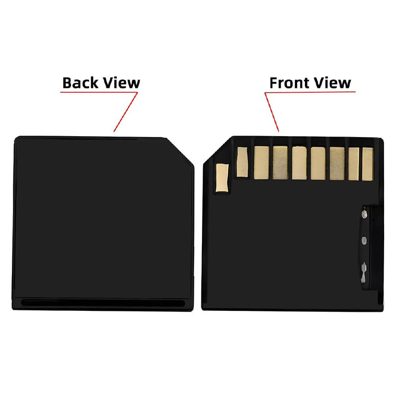 xiwai 5pcs/lot Micro SD TF to SD Card Socket Adapter for Mac Laptop | Memory Card Black Card Kit Low Profile Short Body for Extra Storage Black-5pc