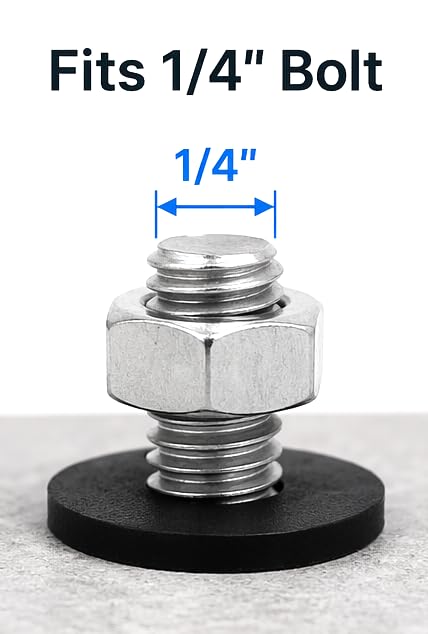 1/4" ID x 1-1/2" OD x 1/16" EPDM Rubber Flat Fender Washers, Non-Conductive Washers for Electrical Panels, Control Cabinets, Junction Boxes & Equipment Enclosures (10 Pack) 10
