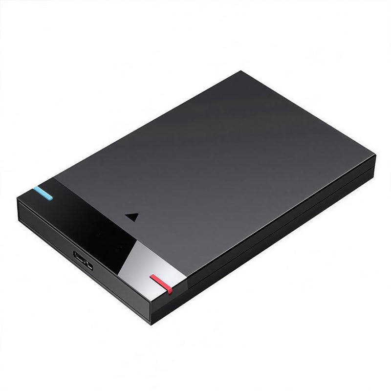 Compatible External Hard Drive Enclosure, USB 3.0 High Speed Portable HDD Case, Tool-Free Installation for 2.5-inch SATA Drives, Compact Storage Expansion Enclosure, Black