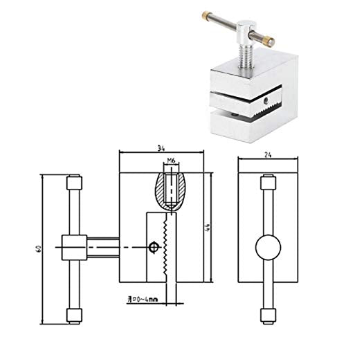 500N Straight Single Tooth Clamp Stainless Steel Push-Pull Force Fixture for Tensile Tester