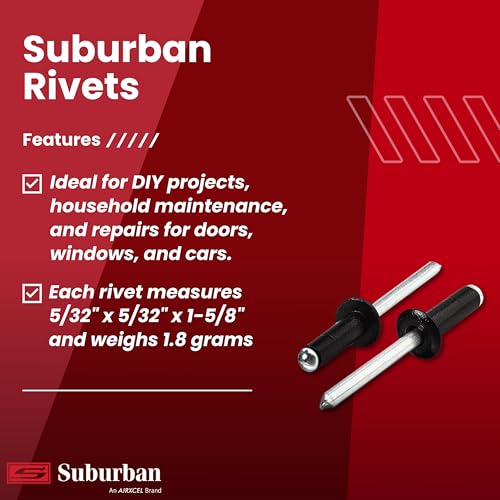 Suburban 5/16" x 1-5/8" Stainless Steel Blind Rivets, 250-Pack
