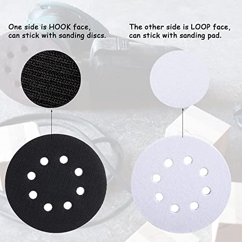 10 Pack 5 Inch 8 Holes Foam Sanding Pads for Orbital Sander