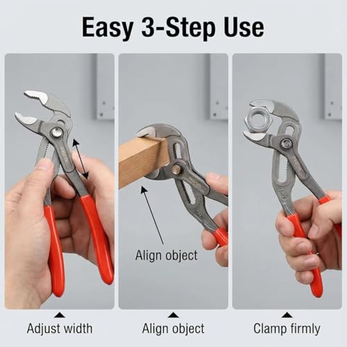 2pc Groove Joint Plier, Adjustable Pliers Multi-Purpose Water Pump Pliers 7+10 inch