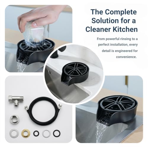 Glass Rinser,Cup Washer for Sink,Cup Cleaner Sink Attachment