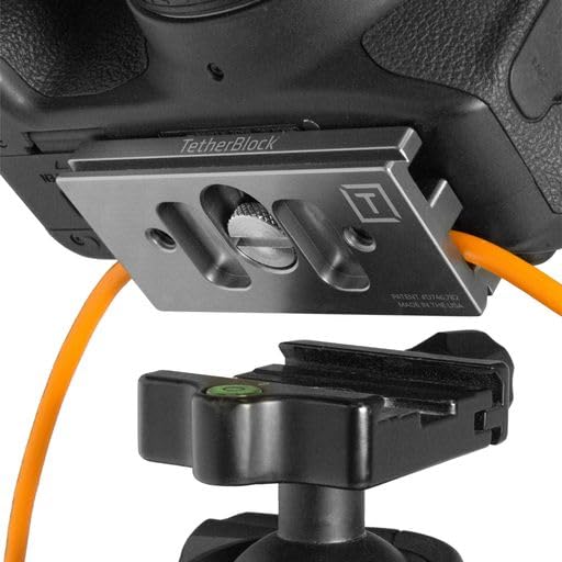 Tether Tools TetherBlock Arca Graphite - Cable Connection and Port Protector for Tethered Photography Dark Grey