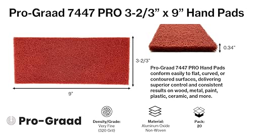 7447 PRO 3-2/3" x 9" Very Fine Maroon Surface Conditioning Sheet