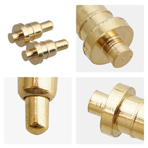 100 Pack 9.5mm Gold Plated Copper Pogo Pins, Through Hole PCB Circuit Test Thimble Connectors
