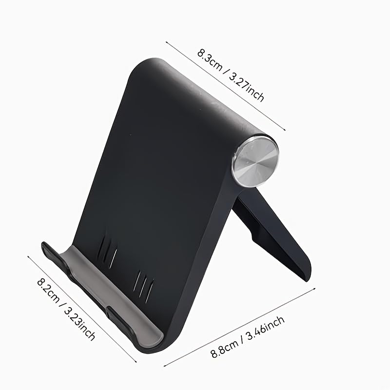 Portable Cell Phone Stand Holder for Desk, Foldable Pocket-Sized Mount, Universal Adjustable Desktop Mobile Phone Kickstand Compatible with All Phone