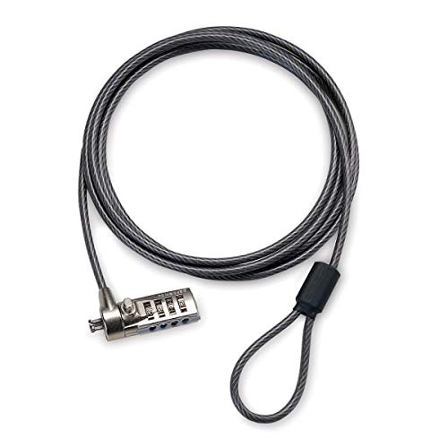 Targus DEFCON T-Lock Resettable Combo Cable Lock (PA410U) | Laptop Computer Security, Desktop Security True