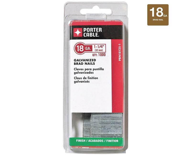PORTER-CABLE BN18125-1 1-1/4-Inch 18 Gauge Brad Nail (1000 per Box)