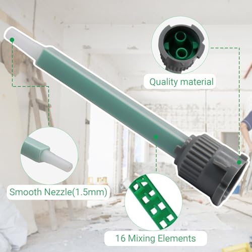 Mixing Nozzles for 50ml Dual-Barrel Resin Applicator, 20 PCS