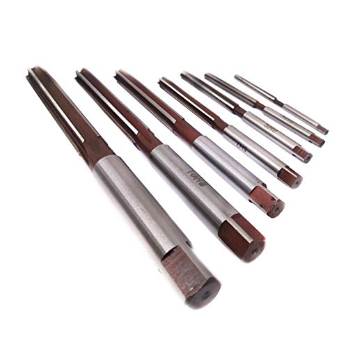 7pcs 3 4 5 6 8 10 12mm Chucking Straight Shank HSS Hand Reamers Kit