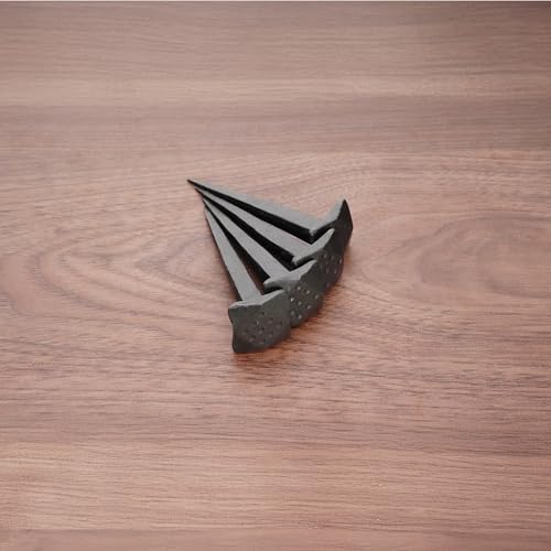 Hand Forged Handmade Traditional Pack of 4 Old Antique Rustic Square Dotted Head 3” Black Iron Nails - Door Furniture Decorative Studs Pins Nails Set