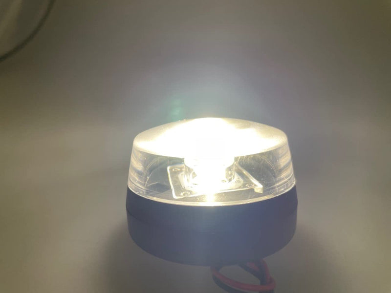 Pactrade Marine Boat WakeTower All Round Anchor Light LED Navigation Light Bimini Lights Nature White PC Plastic Housing Black Wake Tower Signal Light 120 Degrees Beam Angle Surface Mount