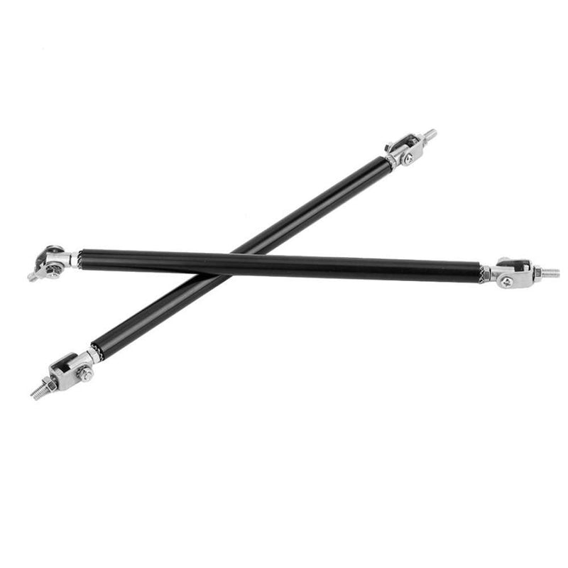 HERIS 2pcs Adjustable Black 7.87"-13" Front Lip Strut Rod Bumper Splitter Universal Tie Support Bars