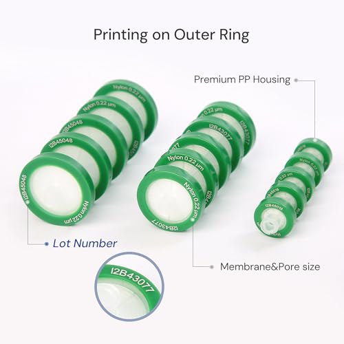 Syringe Filter Nylon, 0.45μm 25mm, Hydrophilic, Non-sterile, PK of 100