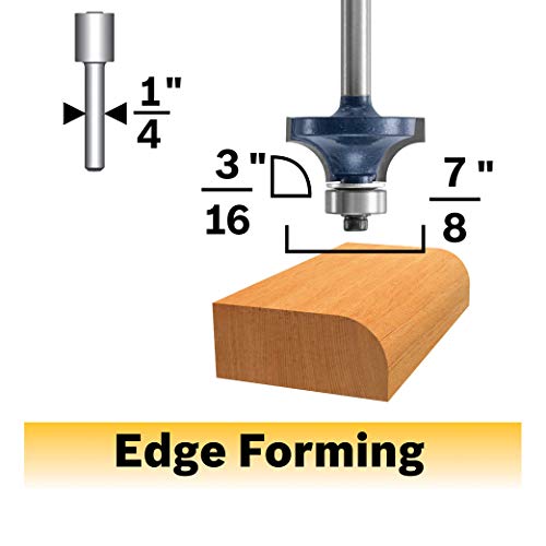 Bosch 85293MC 7/8-Inch Diameter 31/64-Inch Cut Carbide Tipped Roundover Router Bit 1/4-Inch Shank With Ball Bearing