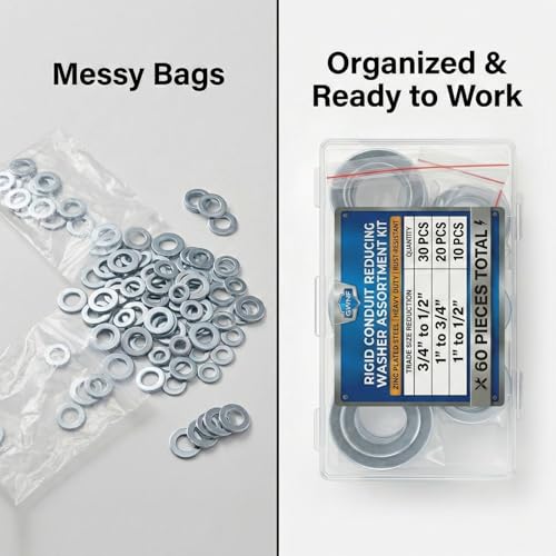 GWNF 60-Piece 3-Size Rigid Conduit Reducing Washer Assortment Kit