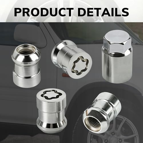 5pc M12x1.5 Wheel Lock Lug Nut Set for Honda