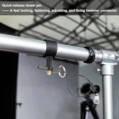 PATIKIL T Handle Lock Pins 1/2 x 2.76 (12 x 70mm), Quick Release Pin 304 Stainless Steel Safety Locating Pins with Push Button 25 cm Lanyard Cable 1/2x2.76"