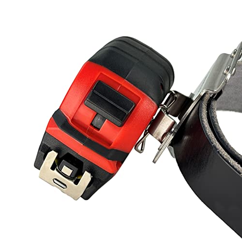 Clip On Tool Belt Drill Holder, Holster Tool Belt Clip for Tape Measure Holder Clip Holster Cordless Drill, Impact, Nailer, Any Tools with Hanger Clips