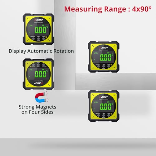 XUNTOP Digital Angle Finder with Laser (Class 2 Laser, <1mW Output)