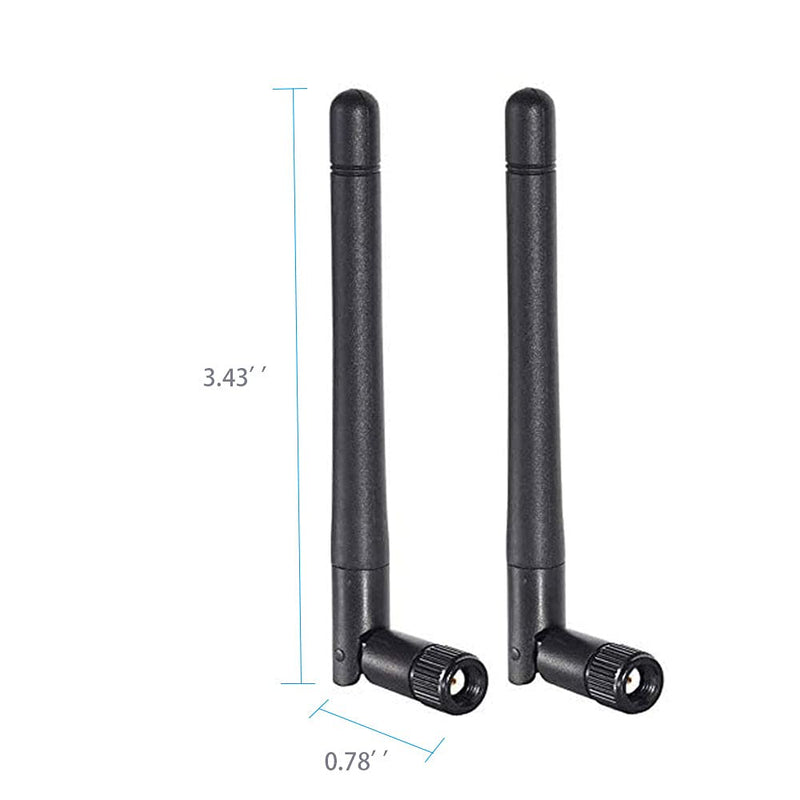 CORONIR Dual Band WiFi 2.4GHz 5GHz 5.8GHz 3dBi MIMO RP-SMA Male Antenna for WiFi Router Signal Booster Repeater Wireless Network Card USB Adapter Security IP Camera Video Surveillance Monitor-4Pack Pack of 4