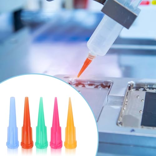 uxcell 120Pcs Plastic Tapered Pinhead, 16 Gauge TT Adhesive Dispensing Needle Tip 1.2mm Glue Applicator Blunt Tips for Industrial Oil or Glue Applicator, Gray 120