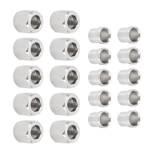 #6 Hardline Nut and Sleeve Set Stainless Steel for 3/8" Hard Line