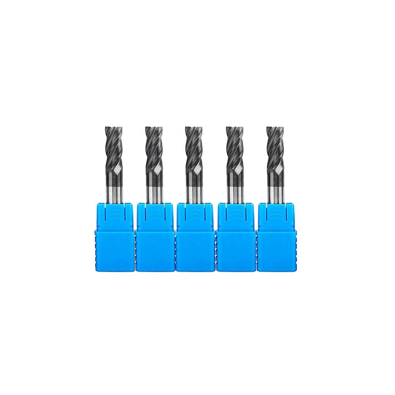 5 Pcs 5mm CNC Carbide End Mill Set, 4 Fultes Milling Cutter,Tungsten End Milling Bits Tool
