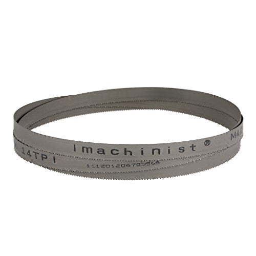 Imachinist S641214 64" Inch Long, 1/2" Inch Wide, 0.025" Thick, 14 TPI M42 Bi-Metal Bandsaw Blades for Soft Ferrous Metal (Pack of 2) 14TPI (Pack of 2)