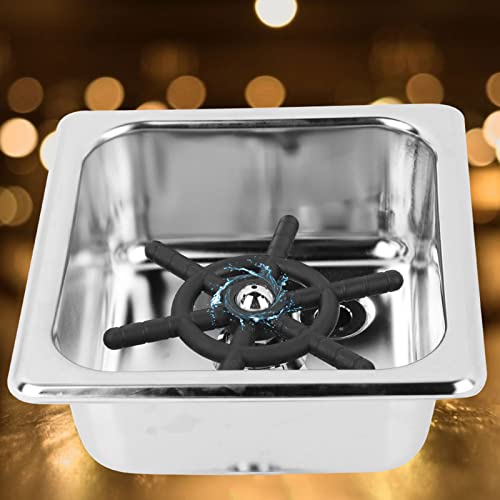 Automatic Stainless Steel Pitcher Rinser, Cup Washer Cleaner Glass Rinser for Hotel Bar Cafe, Stainless Pitcher Rinser