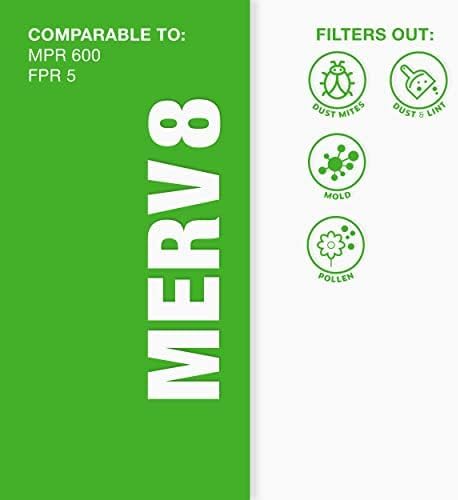 Aerostar 12x24x1 MERV 8 Air Filter, 4 Count, ACTUAL SIZE (11.75 x 23.75 x 0.75), HVAC, Air Conditioning & Furnace Filter Captures Dust, Lint & Pollen (MPR 600 / FPR 5), Made in USA 4 PACK Standard MERV 8