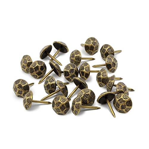 Dritz Home 44252 Hammered Decorative Nails, 7/16-Inch, Antique Brass (300-Piece) 300-Piece
