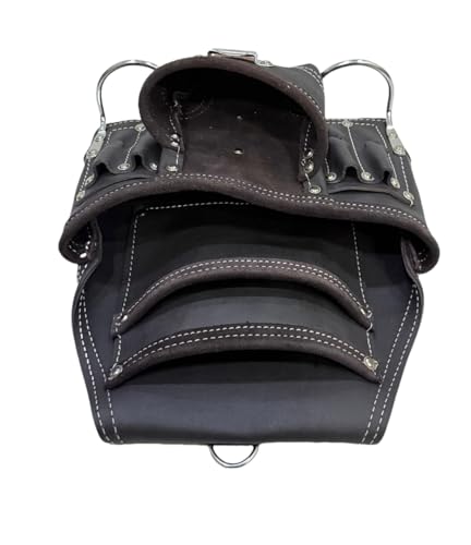 Zeluga 20-111 10 Pocket Rigger Heavy Duty Leather Tool Bag, Oil Tanned