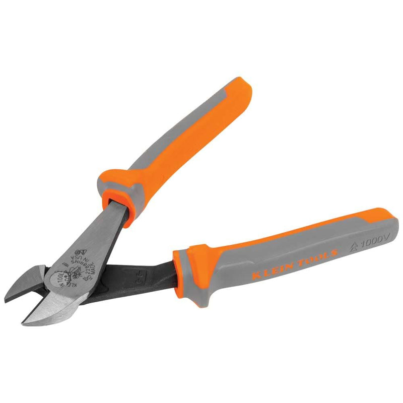 Klein Tools 2288RINS 1000V Insulated Diagonal Cutter Pliers, Made in USA, High Leverage Design, Induction Hardened Knives, 8-Inch 1-Piece 4-Piece Kit
