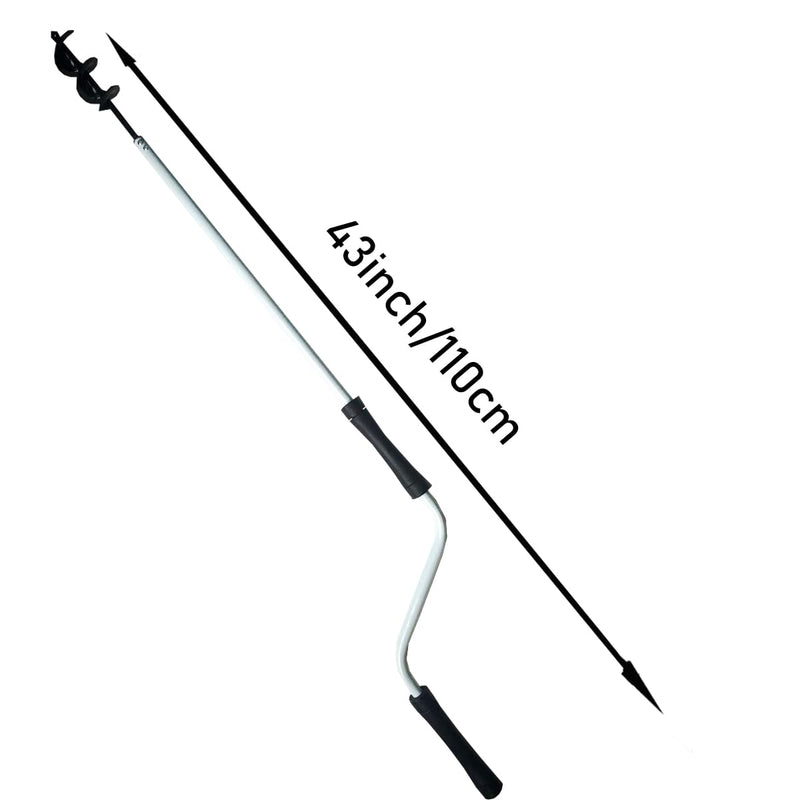 Compost Aerator, 110CM Length Compost Turner Iron Composting Accessories - Manual Turners for Compos Bins and Garbage Decomposition, Rustproof and Durable