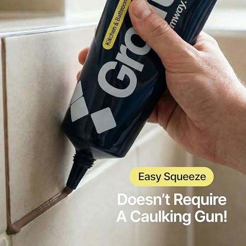 Hemway Brown Grout Reviver 400g with 4 Piece Profiling Tool Kit 400g / 250ml