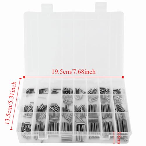 280Pcs Spring Tension Pins Set M1.5-M8 - 304 Stainless Steel Cotter Pins for Mechanical Fastening, Industrial Hardware Repair & Maintenance