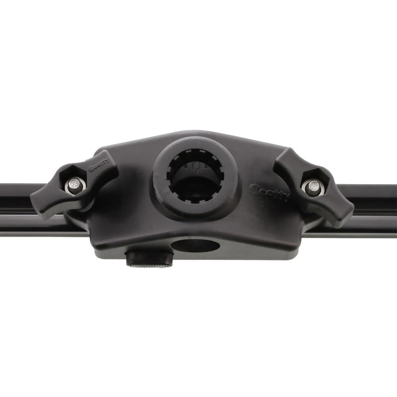 Scotty 343-BK #343 Locking Gunnel Track Mount | Quickly Add, Remove or Re-Position Mount Anywhere, Dependable Lock, Compatible with all Scotty Accessories