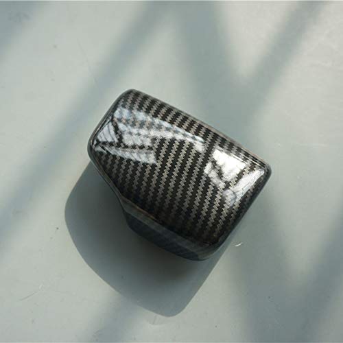Sport Style Carbon Fiber Print Gear Shift Knob Cover Trim for Audi A4 B9 A5 Q5 Q7 S4 S5 SQ5 2017 2018 2019 (Carbon Fiber Print)