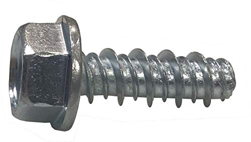 Hip Together Lawnmower Screw 1/4"-15 x 3/4" High-Low Blunt-Point Unslotted Hex Washer-Head Screws (Pack of 12)