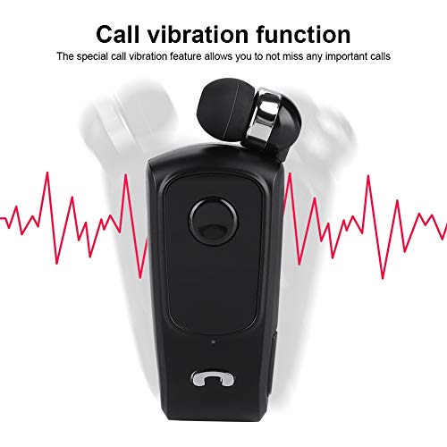 F920 Sports Bluetooth V5.4 Headset Earpiece 2.4GHz Retractable Driving Earphone Support for Office/Driving(Black) for f990 Drahtlose Bluetooth Headset