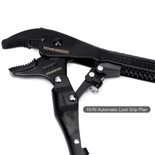 STARWORK TRUE MECHANIC™ Automatic Curved Jaw Locking Pliers 10-inch