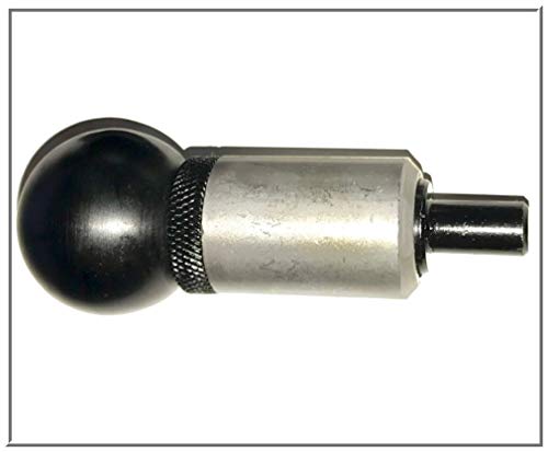 POP' Pull Pin - 3/8" Dia spring loaded Plunger |1" Diameter x 1-1/2" Length Weld ON Paintable Steel Barrel | Knurled Threaded lock nut w/Set Screw | Hard Plastic Phenolic Round Pull Knob | by SBD