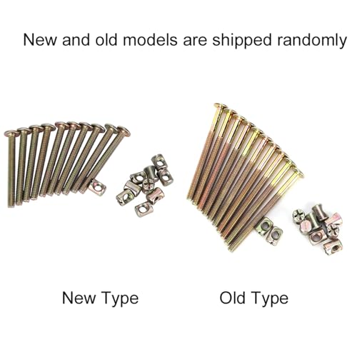 Furniture Screw Hex Socket Head Bolts M6x60mm Zinc Plated Carbon Steel Fasteners for Beds Cribs Cabinets 10Pcs