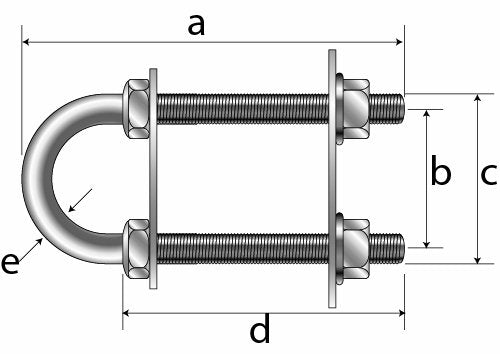 SeaSense 3/8" Stainless Steel Bow/Stern Eye, grey