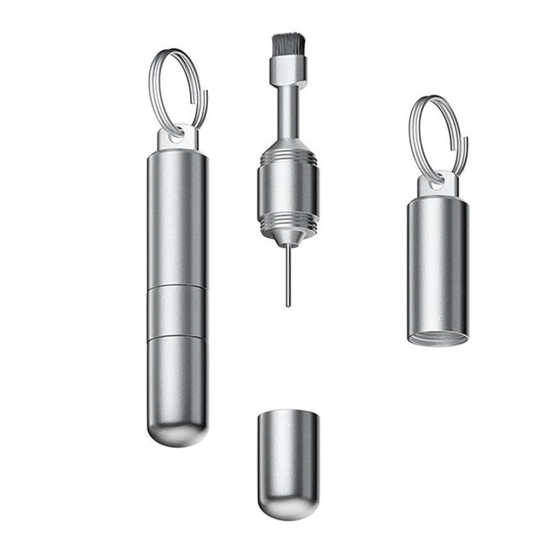 SIM Card Tray Removal Tool Eject Pin Keychain Earbuds Cleaning Brush Needle Opener for Phone and Router