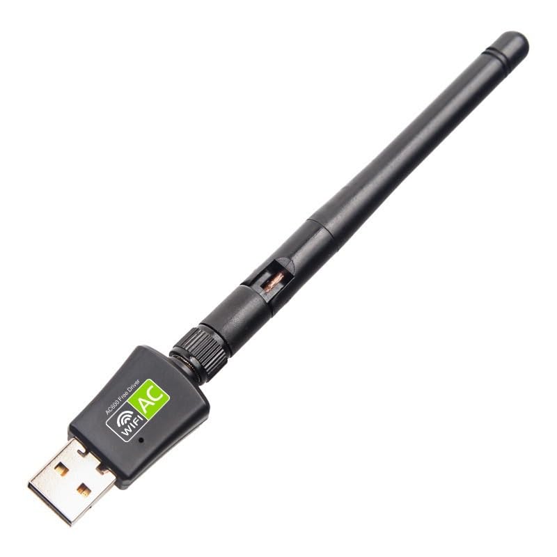 USB WiFi Adapter 600Mbps Wireless Card Network Dongle for PC Laptop Desktop with High Gain 5dBi Antenna Dual Band 802.11a 2.4GHz 150Mbps 5GHz 433Mbps Supports Win10 8 7 XP Vista Mac OS Linux